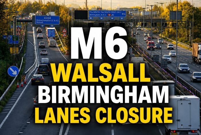 M6 Walsall Birmingham Lanes Closure